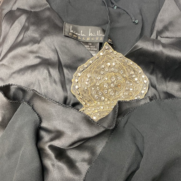 Nicole Miller Collection 💯 Silk Gorgeous Crystal Beading Top NeverUsed - Picture 15 of 16